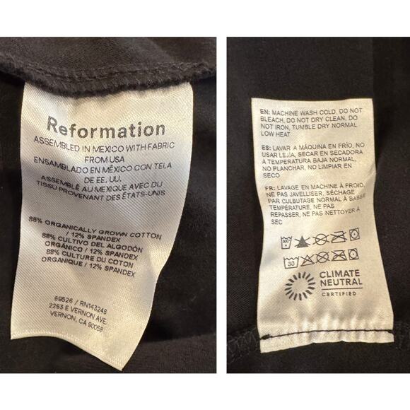 Reformation Wiley Long Sleeve Cotton Jersey Dress Size Medium - Picture 5 of 8